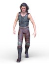 3D CG rendering of strong man