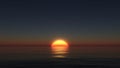 3D CG rendering of sunrise