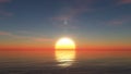 3D CG rendering of sunrise