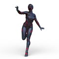 3D CG rendering of super woman