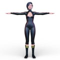 3D CG rendering of super woman