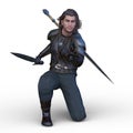 3D CG rendering of warrior