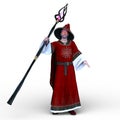 3D CG rendering of wizard