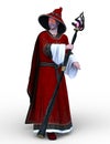 3D CG rendering of wizard