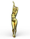 3D CG rendering of woman statue Royalty Free Stock Photo