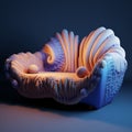 Organic Chemistry Inspired 3d Shell Sofa With Intricate Details