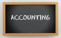 3d chalkboard with Accounting text Royalty Free Stock Photo