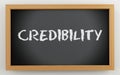 3d chalkboard with Credibility text Royalty Free Stock Photo