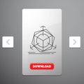 3d, change, correction, modification, object Line Icon in Carousal Pagination Slider Design & Red Download Button
