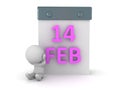 3D Character alone on Valentine`s day