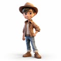 Highly Realistic 3d Render Of Aiden In Animated Film Style