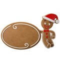 3d character, cheerful gingerbread, Christmas funny decoration,