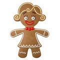 3d character, cheerful gingerbread, Christmas funny decoration,