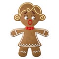 3d character, cheerful gingerbread, Christmas funny decoration,