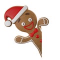 3d character, cheerful gingerbread, Christmas funny decoration,