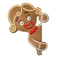 3d character, cheerful gingerbread, Christmas funny decoration,