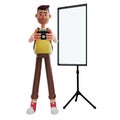 3D character design photographer and camera lighting