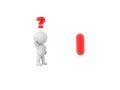 3D Character doesn`t know if he should take the red pill