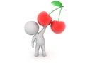 3D Character lifting cherries