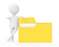 3d character , man file folder Royalty Free Stock Photo