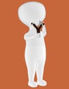 3d character , man slingshot Royalty Free Stock Photo
