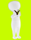 3d character , man slingshot Royalty Free Stock Photo