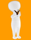 3d character , man slingshot Royalty Free Stock Photo