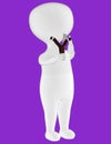 3d character , man slingshot Royalty Free Stock Photo
