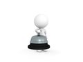 3D Character ringing reception bell