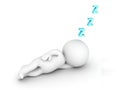 3D Character Sleeping and Z letters