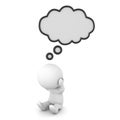 3D Character is stressed because he has no ideas Royalty Free Stock Photo