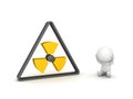 3D Character stressed next to radioactive logo