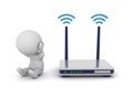 3D Character is stressed next to router