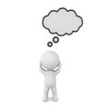 3D Character is stumped Royalty Free Stock Photo