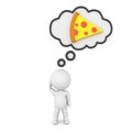 3D Character thinking about pizza