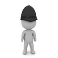 3D Character wearing english police hat