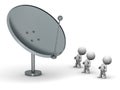 3D Characters Looking at Large Antenna Dish