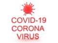 3D Characters running away from covid-19 corona virus Royalty Free Stock Photo