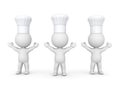 3D Characters wearing Chef Hats