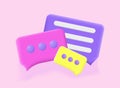 3d chat bubble Royalty Free Stock Photo