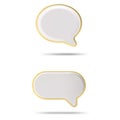 3d Chat bubble. Talk, dialogue, messenger or online support concept. Royalty Free Stock Photo