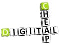 3D Cheap Digital Crossword Royalty Free Stock Photo