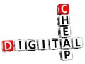 3D Cheap Digital Crossword Royalty Free Stock Photo