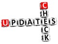 3D Check Updates Crossword Royalty Free Stock Photo
