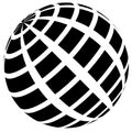 3d checkered sphere on white. Editable .