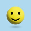 3D cheerful emoticon, vector