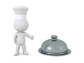 3D Chef showing stainless steel cloche platter