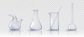 3d chemistry laboratory test glass beaker vector