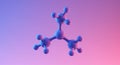 3D Chemistry Molecule Model with Soft Lighting Royalty Free Stock Photo