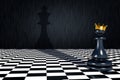 3D chess piece pawn in the crown Royalty Free Stock Photo